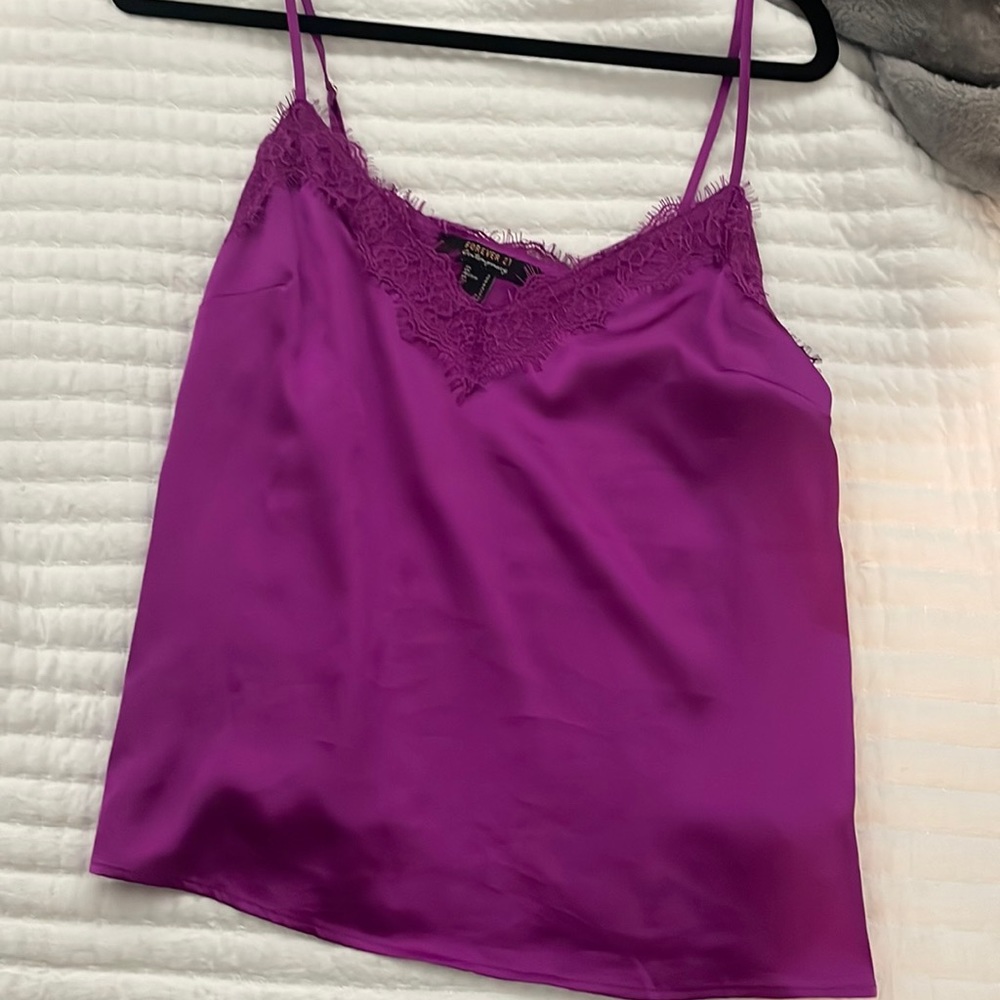 Lace purple tank